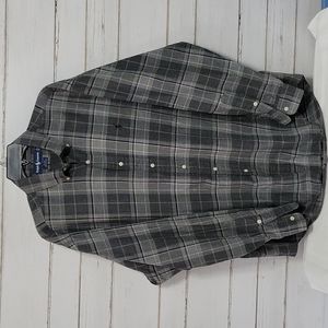Ralph Lauren men's  gray plaid Blake button down shirt